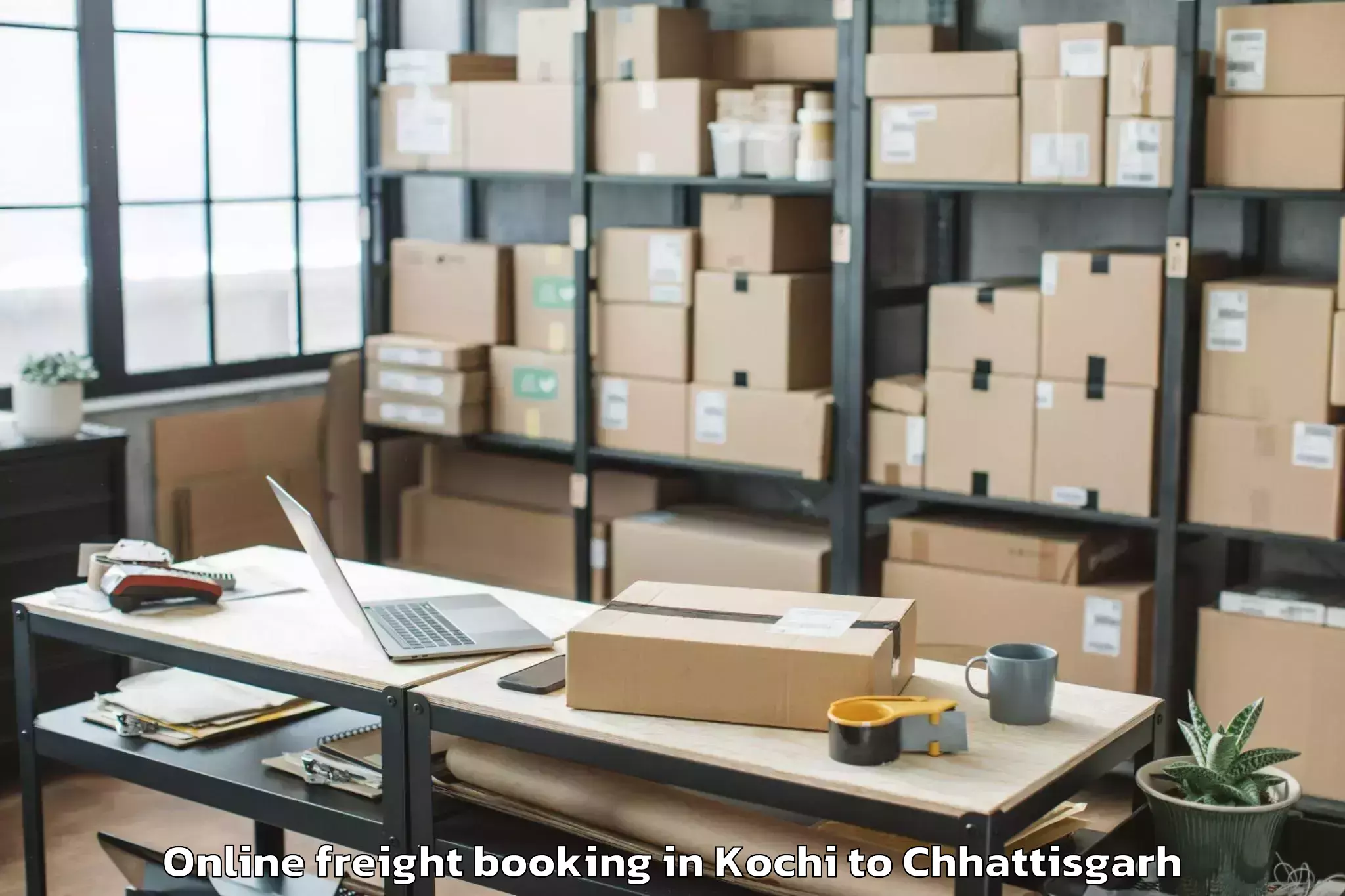 Trusted Kochi to Chirmiri Online Freight Booking